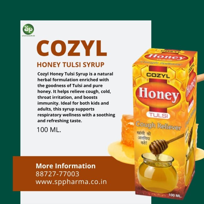 S.P COZYL HONEY TULSI COUGH RELIEVER 100 ML. ( PACK OF 3)
