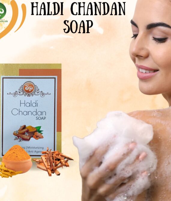 SP. HALDI CHANDAN SOAP (PACK OF 5) WITH THE FULL GOODNESS OF SANDALWOOD AND TURMERIC