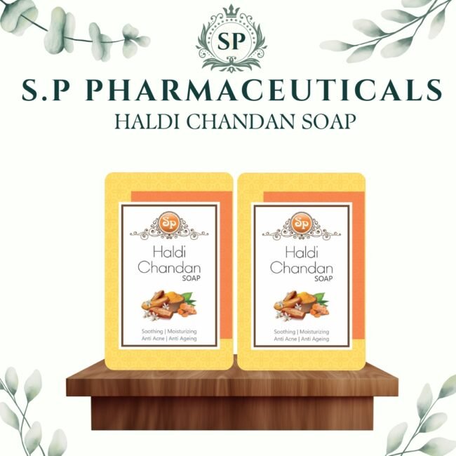 S.P HALDI CHANDAN SOAP (PACK OF 5) WITH THE FULL GOODNESS OF SANDALWOOD AND TURMERIC