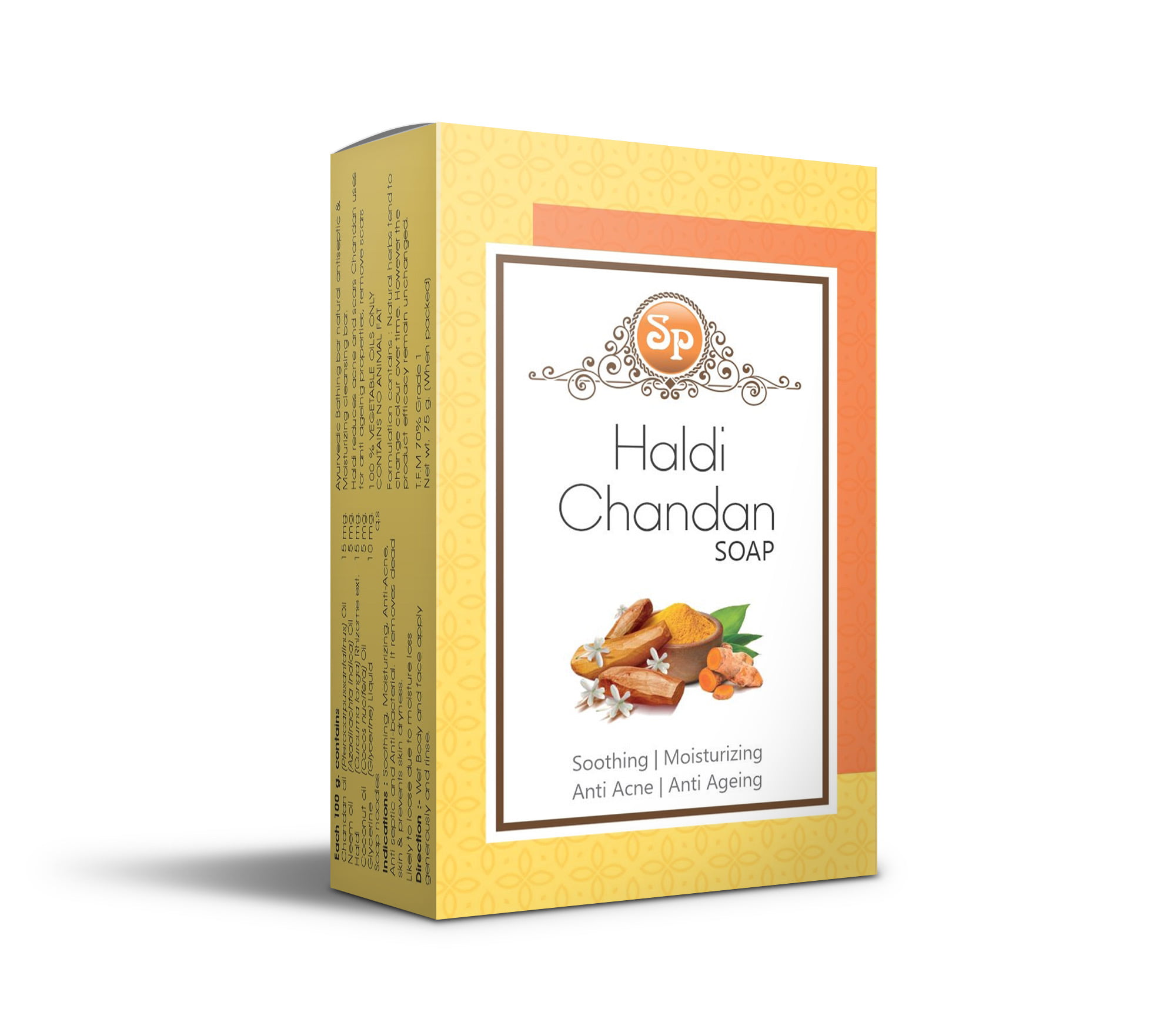 Sp Haldi Chandan Soap Pack Of With The Full Goodness Of Sandalwood