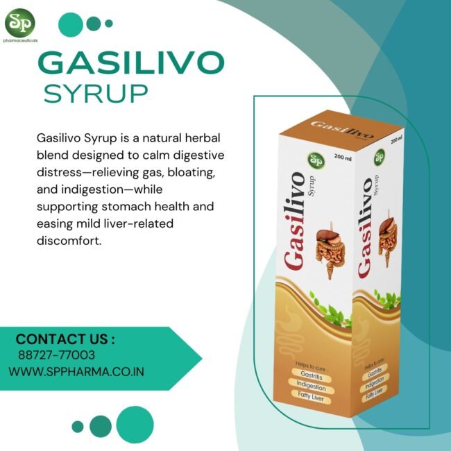 S.P GASILIVO SYRUP HELPS TO CURE GASTRITIS INDIGESTION FATTY LIVER (PACK of 2)