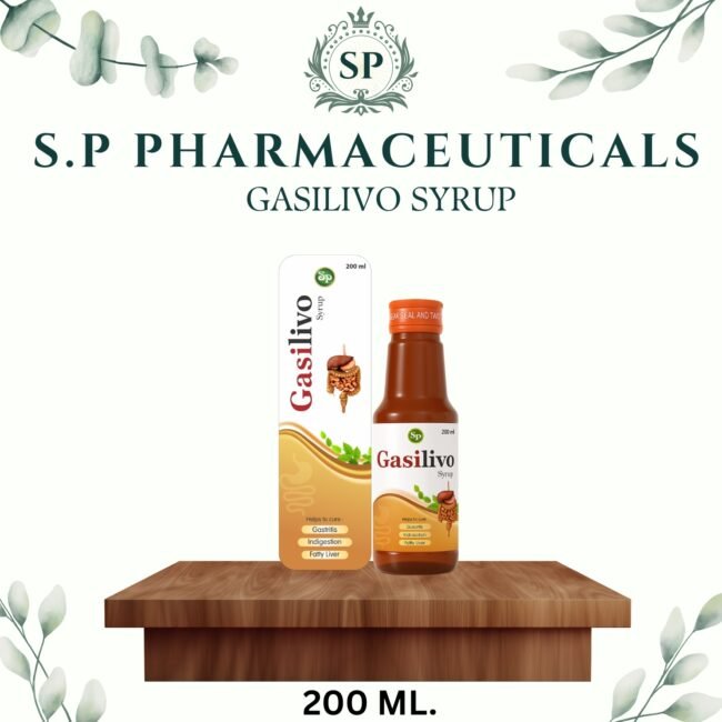 S.P GASILIVO SYRUP HELPS TO CURE GASTRITIS INDIGESTION FATTY LIVER (PACK of 2)