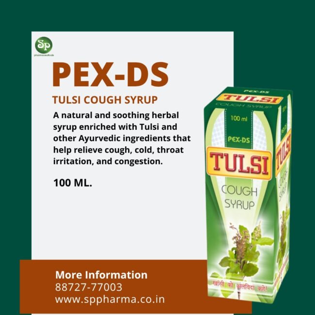 S.P PEX DS  TULSI COUGH SYRUP 100 ML.  (PACK OF 4)