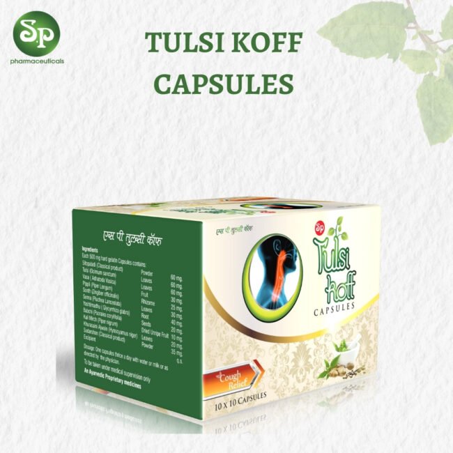 S.P TULSI  KOFF CAPSULES (10 x 10 CAPSULES)