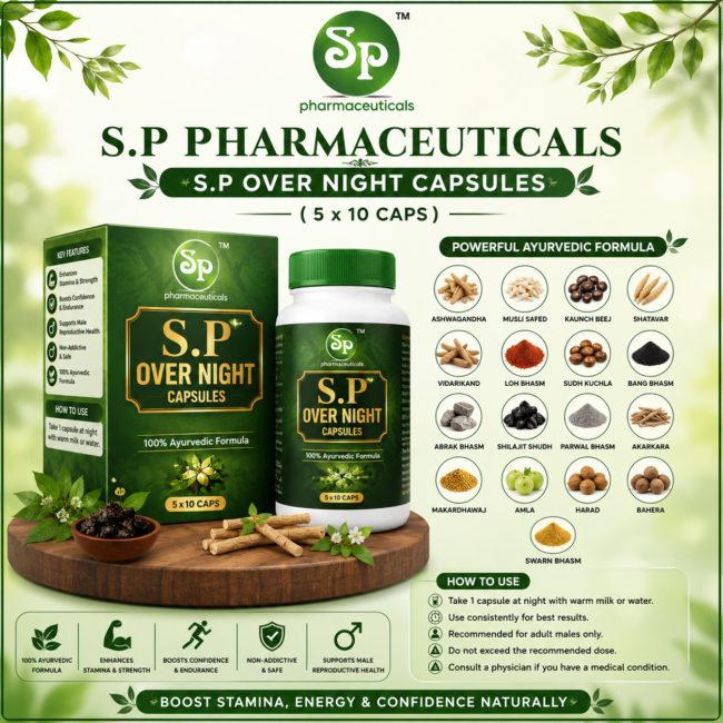 S.P OVER NIGHT CAPSULES ( 5 x 10 CAPS)