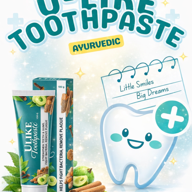 U LIKE HERBAL TOOTHPASTE FOR STRONG & GUM FREE TEETH (PACK OF 4)