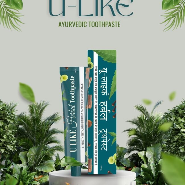 U LIKE HERBAL TOOTHPASTE FOR STRONG & GUM FREE TEETH (PACK OF 4)